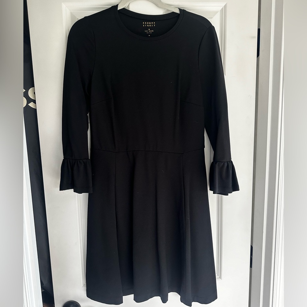Black Ruffle Bell Sleeve Kate Spade Dress